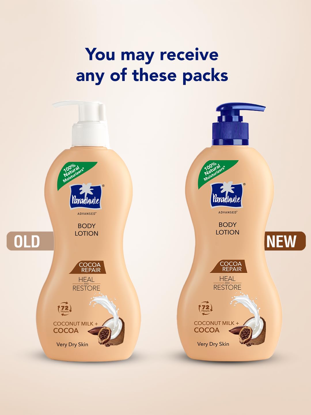 Parachute Advansed Soft Touch Body Lotion for Women & Men, All Skin types, 400ml |72h Moisturisation & Parachute Advansed Cocoa Repair Body Lotion, Intense Moisture, 400ml