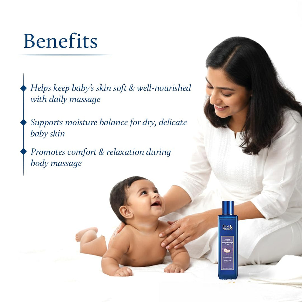 Blue Nectar Ayurvedic Baby Oil with Organic Ghee