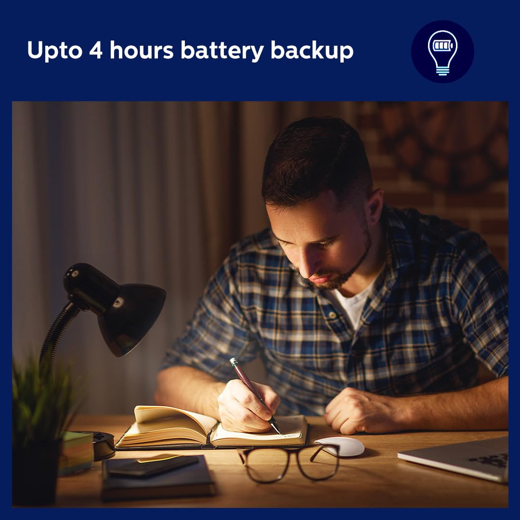 PHILIPS 12W Emergency Bulb | Rechargeable Emergency Bulb for Power Cuts | Backup : 4hrs, Cool Day Light,Pack of 4| b22d | LED