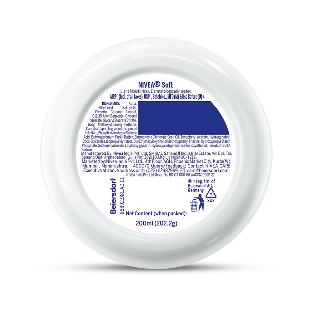 NIVEA Soft Daily UV Light Moisturising Cream with SPF-15, 200ml