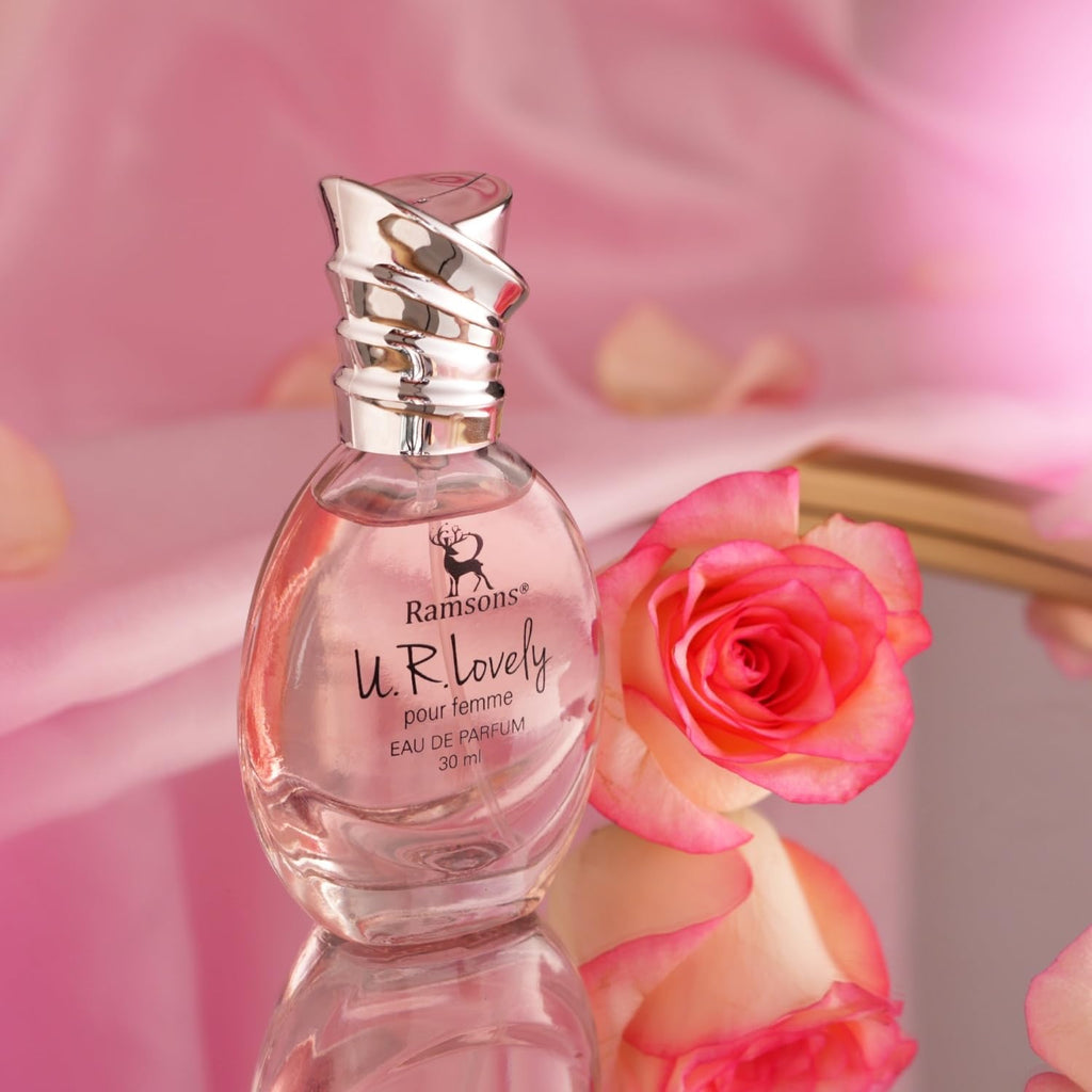 Ramsons - U R LOVELY Eau De Parfum | 30 ML | Perfume For Women | TN - Bergamot, Peach, Orange, Grapefruit, Aquatic | MN - Lilly of the valley, Rose, Jasmine...