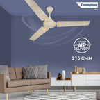 Crompton SUREBREEZE HILL BRIZ NEO 1200 mm (48 inch) Ceiling Fan (Ivory) Star rated energy efficient fans