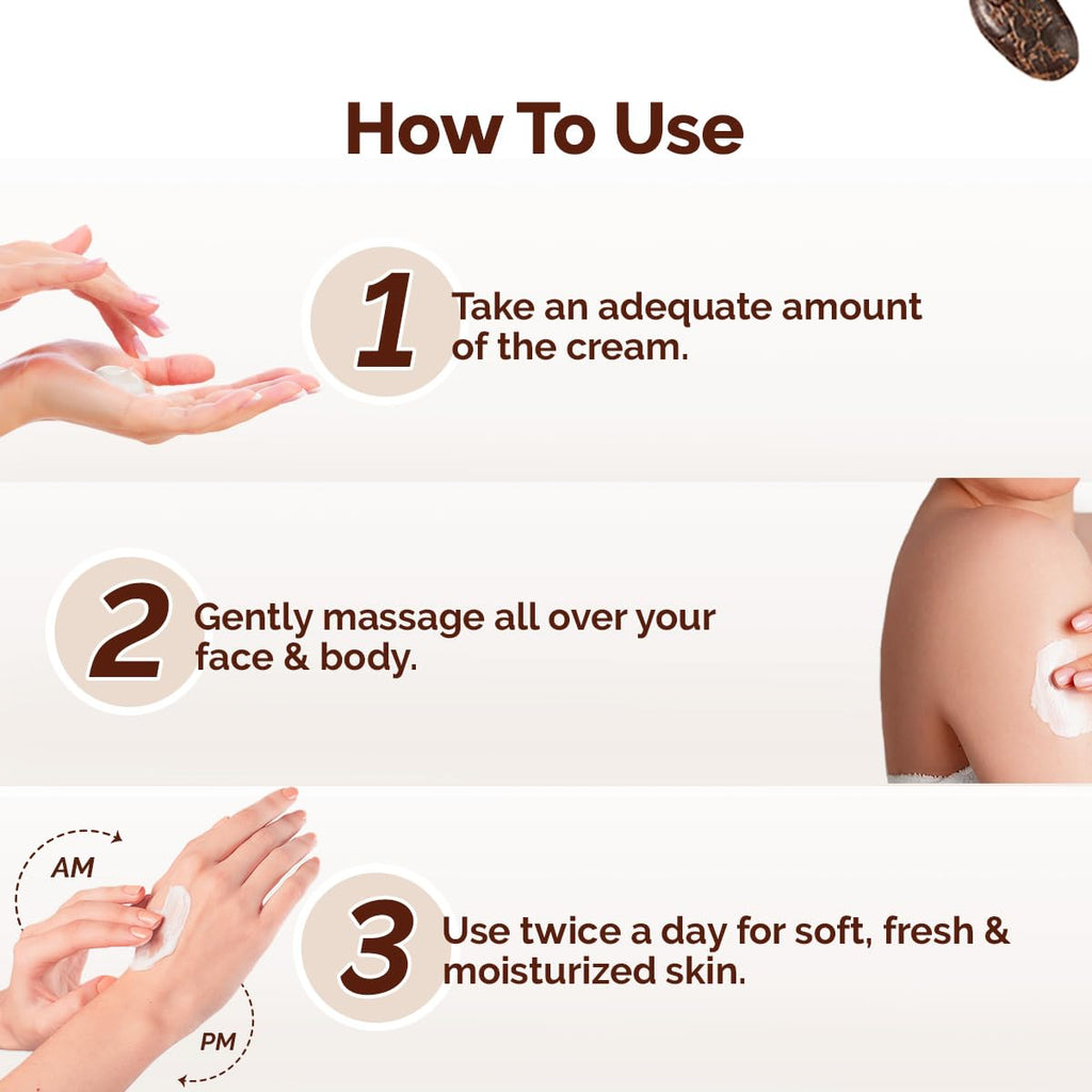 Mamaearth Cocoa Rich Moisturizing Cream with Cocoa Butter & Vit E for Deep Nourishment 200g
