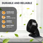V-Guard Spinny Pro | High Speed with 2 Year Warranty 180 mm Table Fan (Black | Pack of 1)