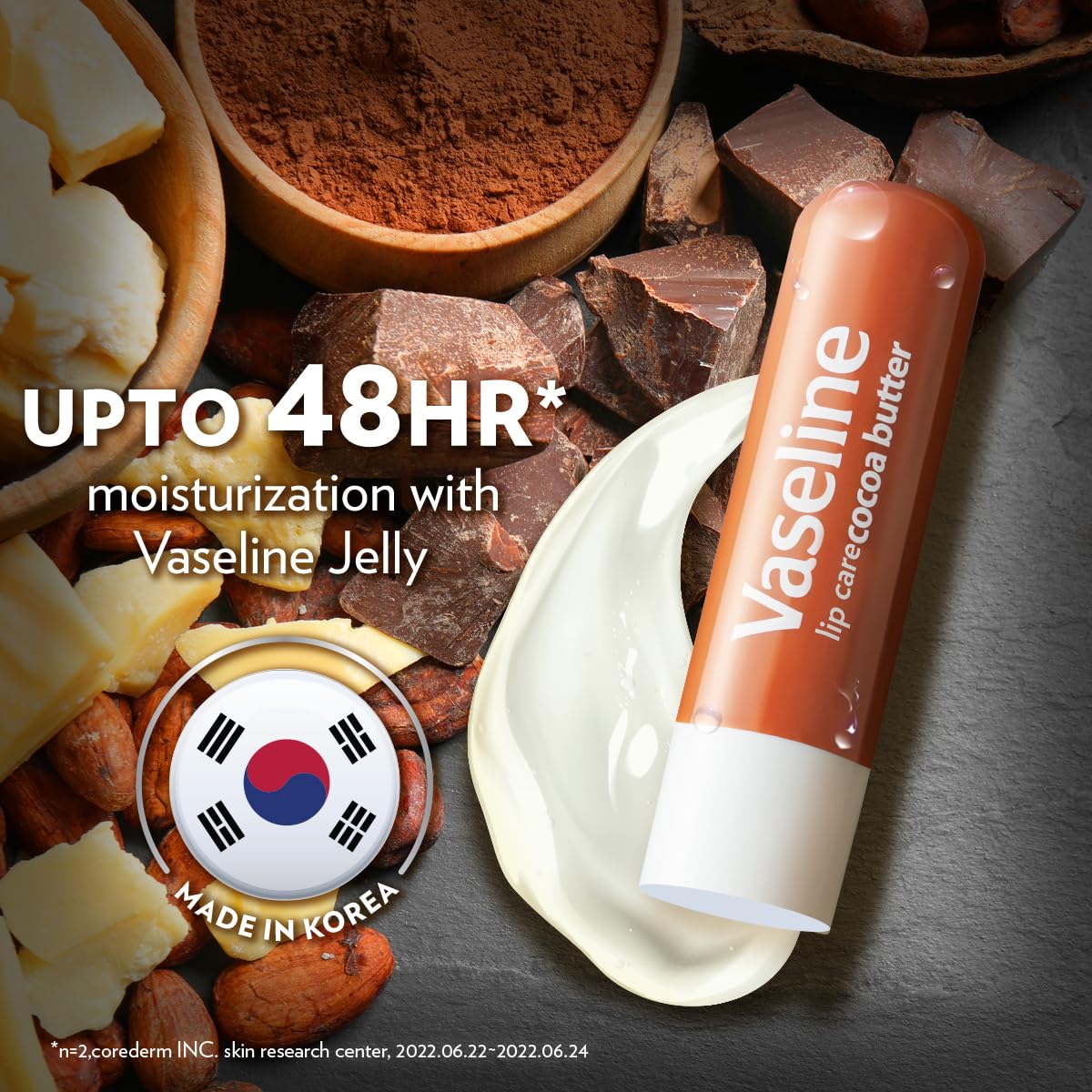 Vaseline Lip Care Cocoa Butter Lip Balm Stick 4.8g (Pack of 2)