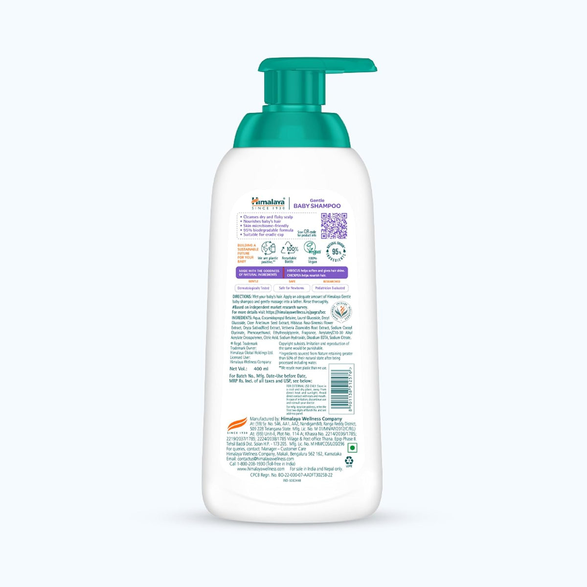 Himalaya Gentle Baby Shampoo 600ml | No Tears formula | Cleanses, softens and nourishes baby's hair