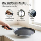 Prestige Omega Select Plus Aluminium Non-Stick Omni Tawa with Sleeve Packing Dia 27.5 cm, Black