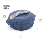 MILTON plastic Oyster 1000 PU Insulated Casserole, 860 ml, Royal Blue