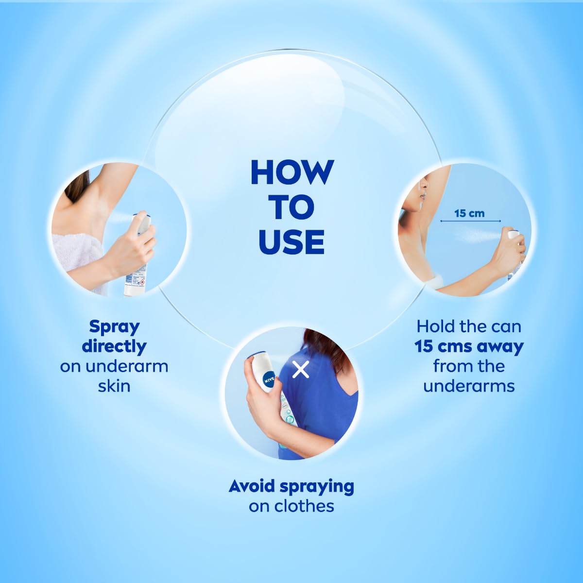 NIVEA Women Fresh Natural Deodorant Spray, 150Ml (Pack of 3)