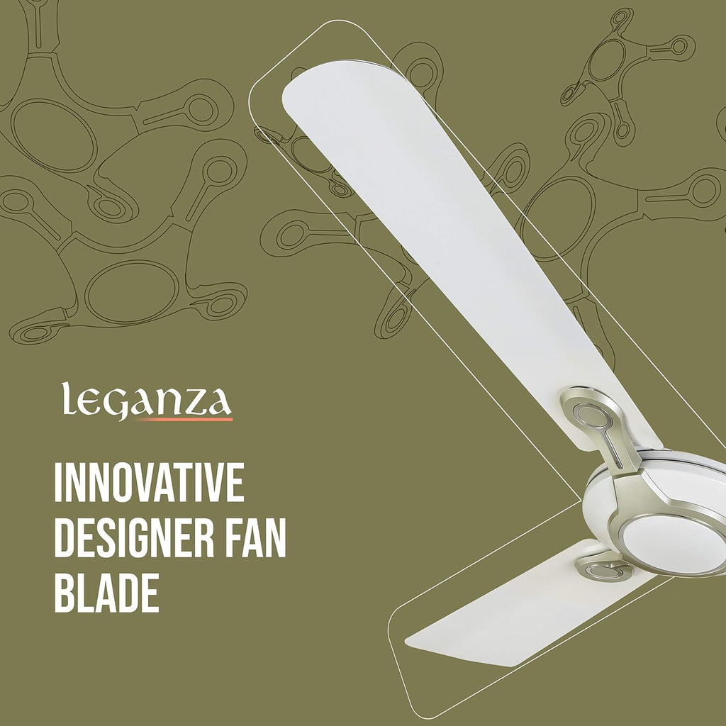 Havells 1200mm Leganza ES 4B Ceiling Fan | Best fan in 4 Blade, Premium Finish Deco. Fan, High Air Delivery | Energy Saving, 100% Pure Copper Motor, 2 Year...
