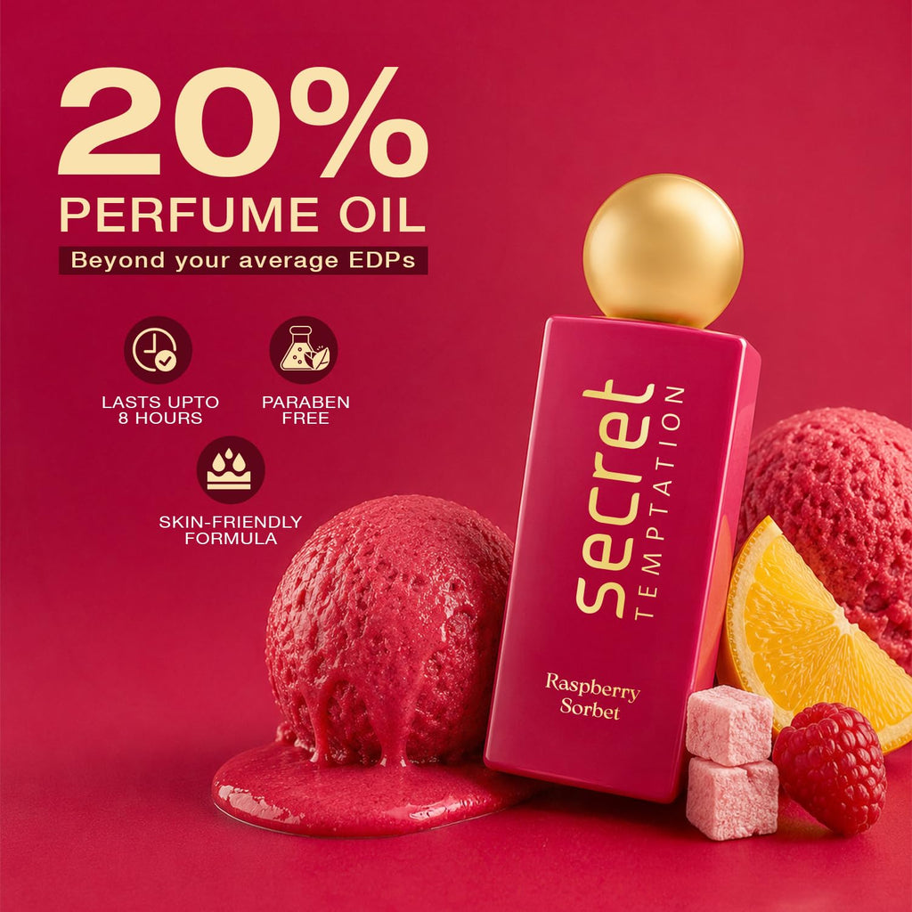 Secret Temptation Raspberry Sorbet Eau De Parfum for Women, 50ml | Zesty & Fruity Berry Fragrance for Women | Long-Lasting Women’s Perfume | Perfect For...