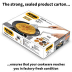 Hawkins Futura 28 cm Tava, Hard Anodised Tawa with Stainless Steel Handle, Black (AT28)
