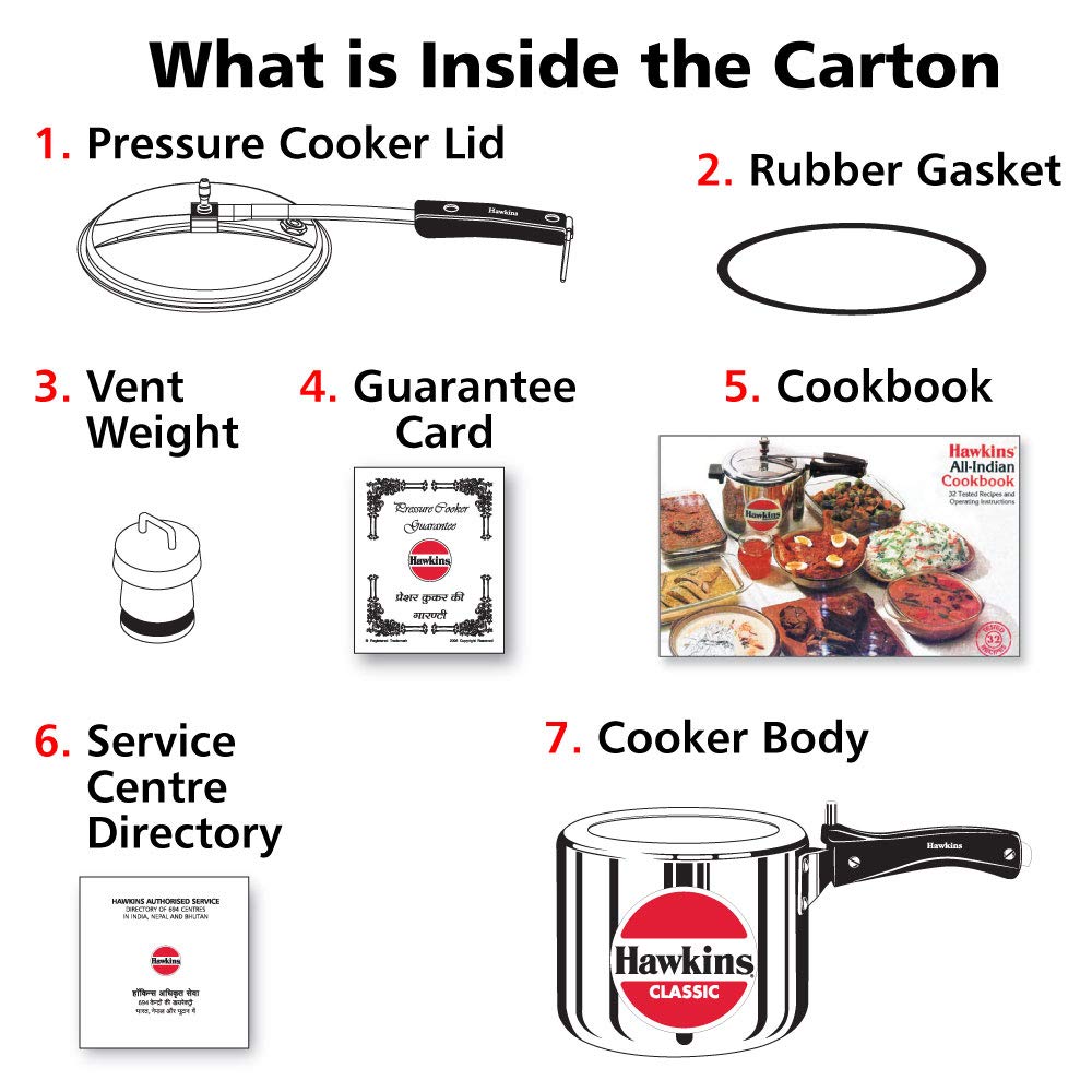 Hawkins Classic 3 Litre Pressure Cooker | Straight Body, Tall Design | Gas Compatible | Ideal for 3–4 persons | ISI Certified | 5 Year Guarantee | Silver (CL3T)