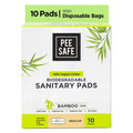 PEESAFE Organic Cotton, Biodegradable Sanitary Pads (Pack of 10, Regular)