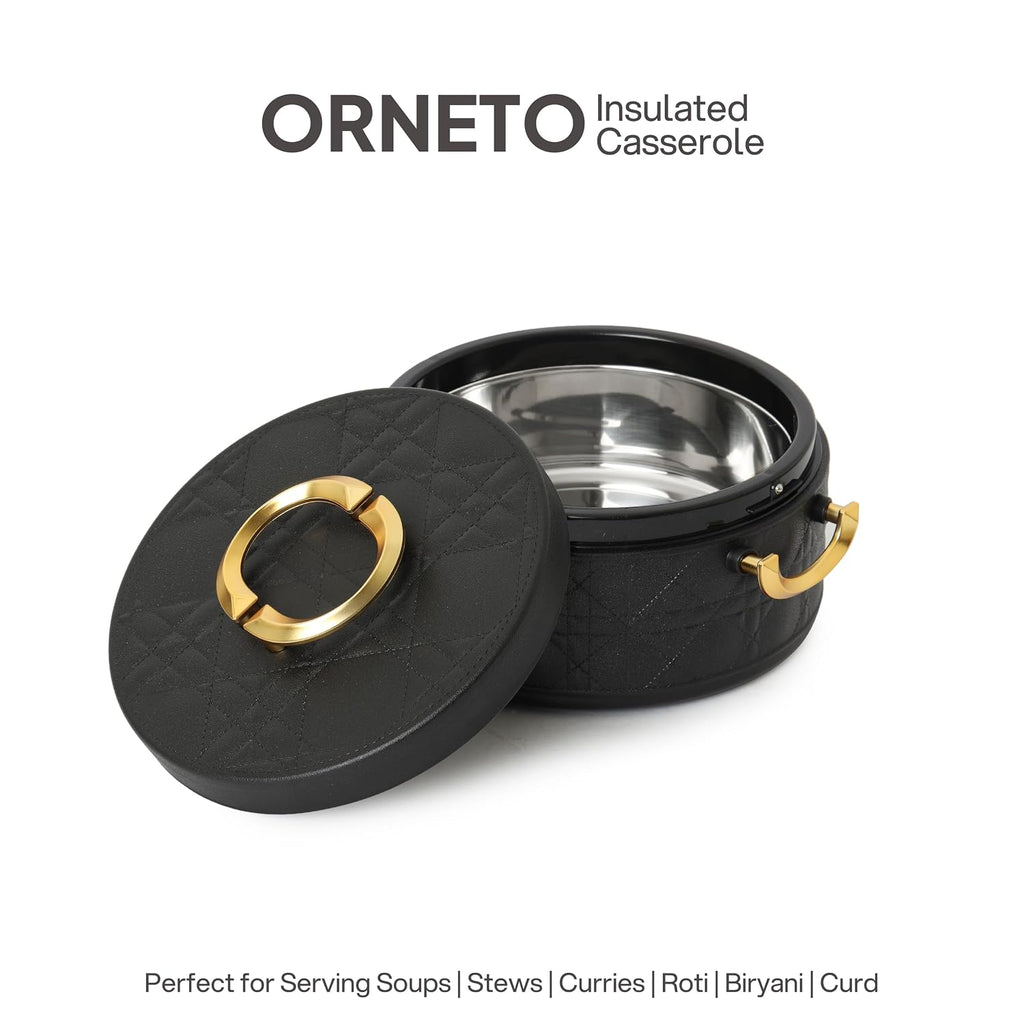 CELLO Ornetto 2500 Insulated Serving Casserole 2500 ml Black |