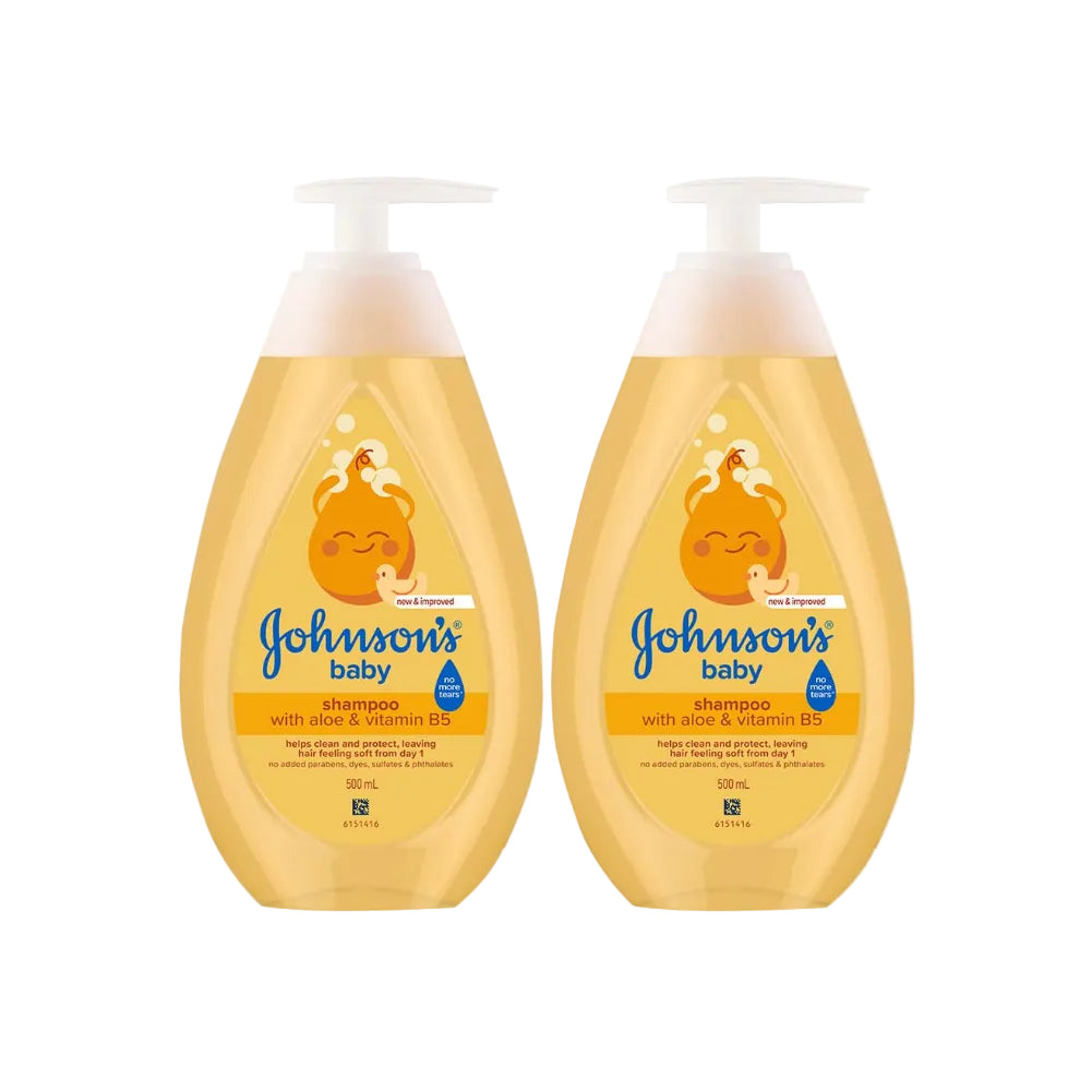 Johnson's Baby No More Tears Baby Shampoo Combo 500ml x 2| With Aloe & Vitamin B5
