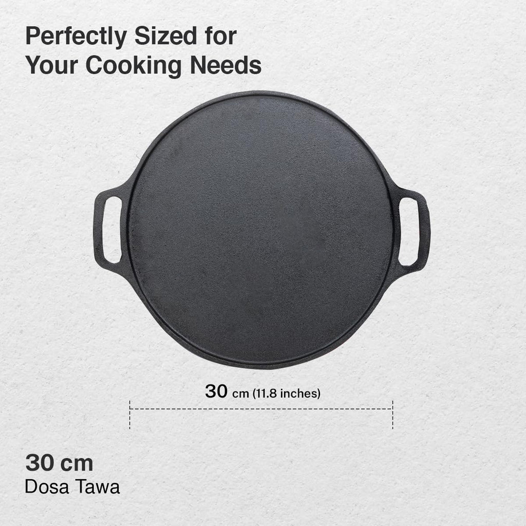 Prestige Ceraglide Ceramic Coated 28cm Non-Stick Omni tawa | Consumes Less Oil | Preferred for High Heating & Even Heating | Stain-Resistant | Gas & Induction Compatible
