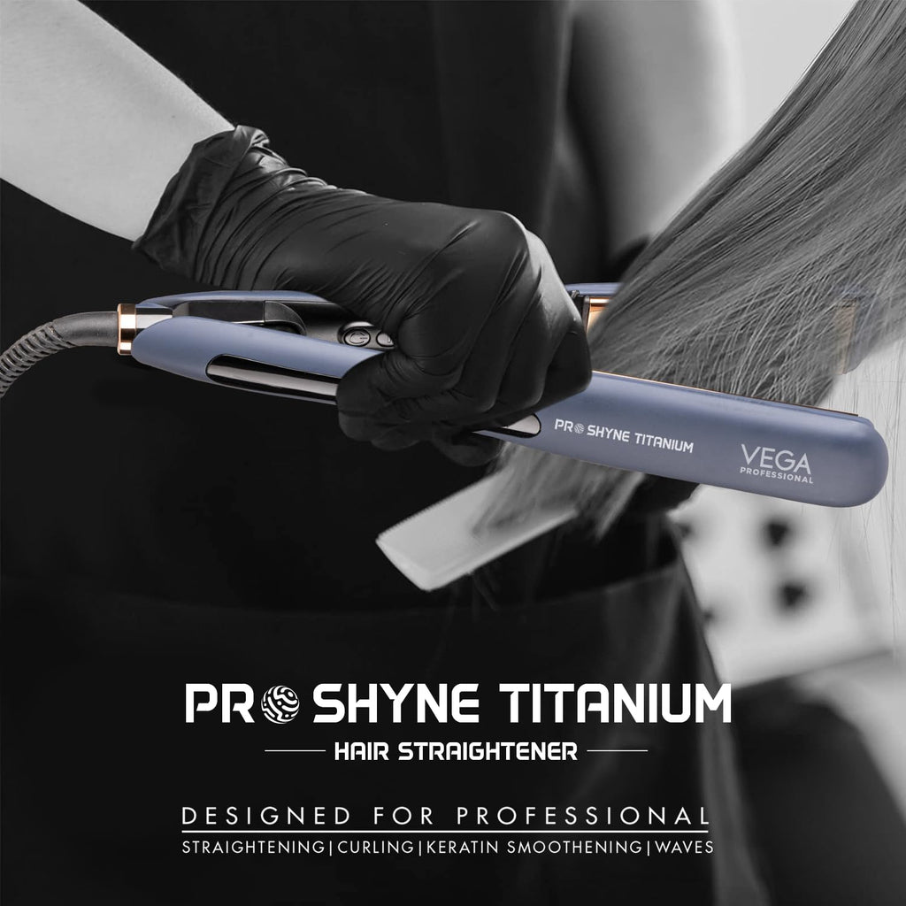 VEGA PROFESSIONAL Pro-Shine Titanium Hair Straightener with 38mm Wide