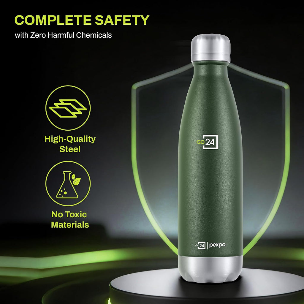 Stainless Steel Water Bottle Electro Military Green 500ml