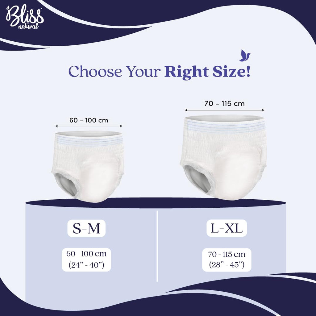 BLISSNATURAL Disposable Period Panties For Girls | (L-XL) Pack of 5 |