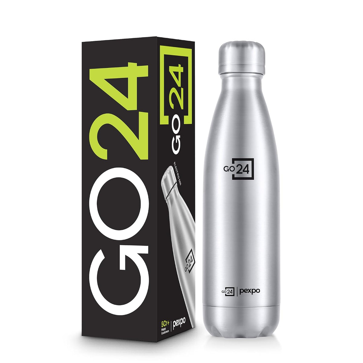 Stainless Steel Water Bottle Electro Silver 500ml