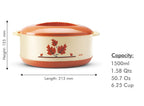 MILTON Orchid 1500 Inner Steel Casserole, 1260 ml, Light Brown |