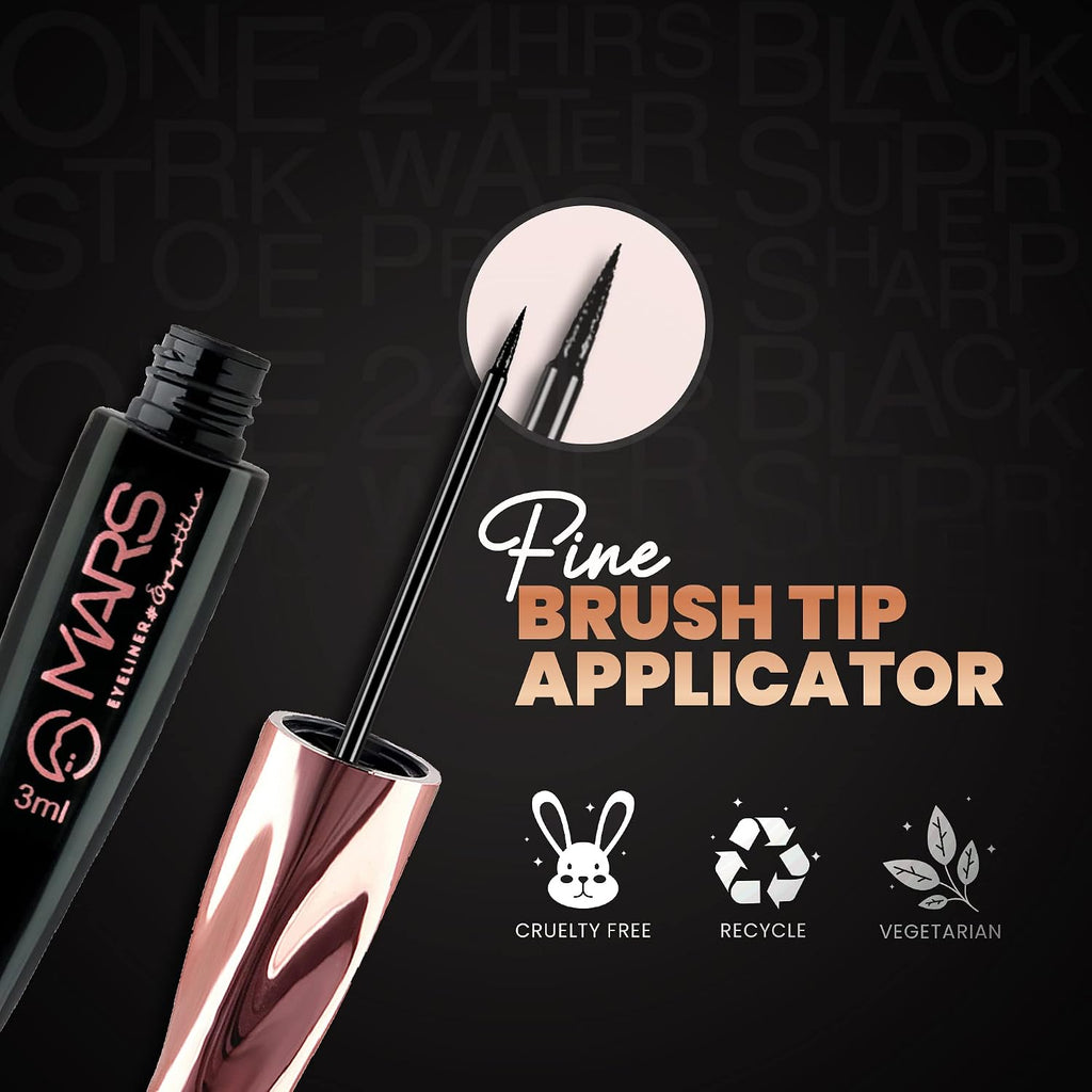 MARS Glossy Liquid Eye Got This Eyeliner | Quick Drying & Smudge Proof | Long Lasting Eye Liner with Fine Tip (7 ml)