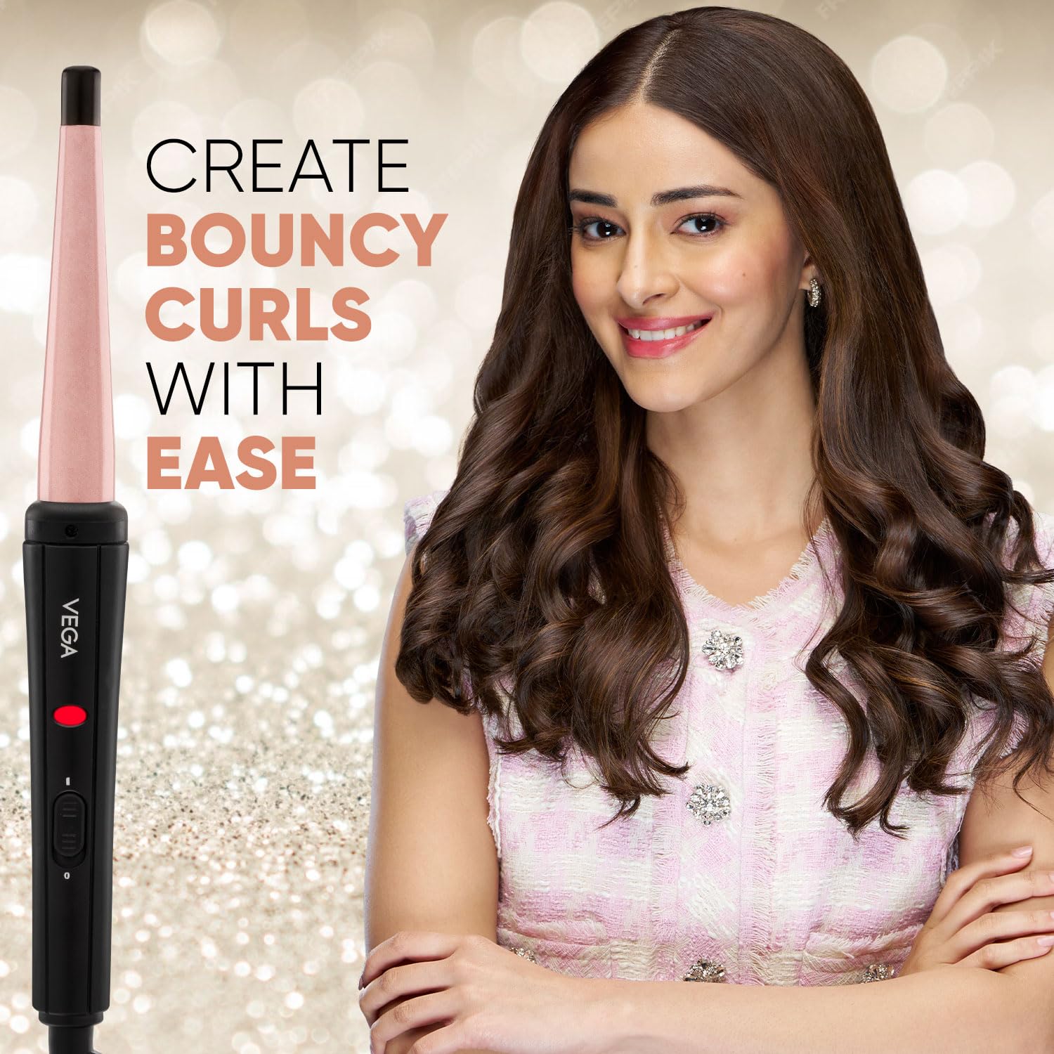 VEGA I-Curl Hair Curler For Women With Ceramic Coated 0.5 Inch-1 Inch Barrel