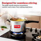 Prestige 5 Litre Aluminium Popular Outerlid Pressure Cooker | Virgin Aluminium| Gas Compatible|Controlled Gasket Release System|5 years warranty|ISI Certified