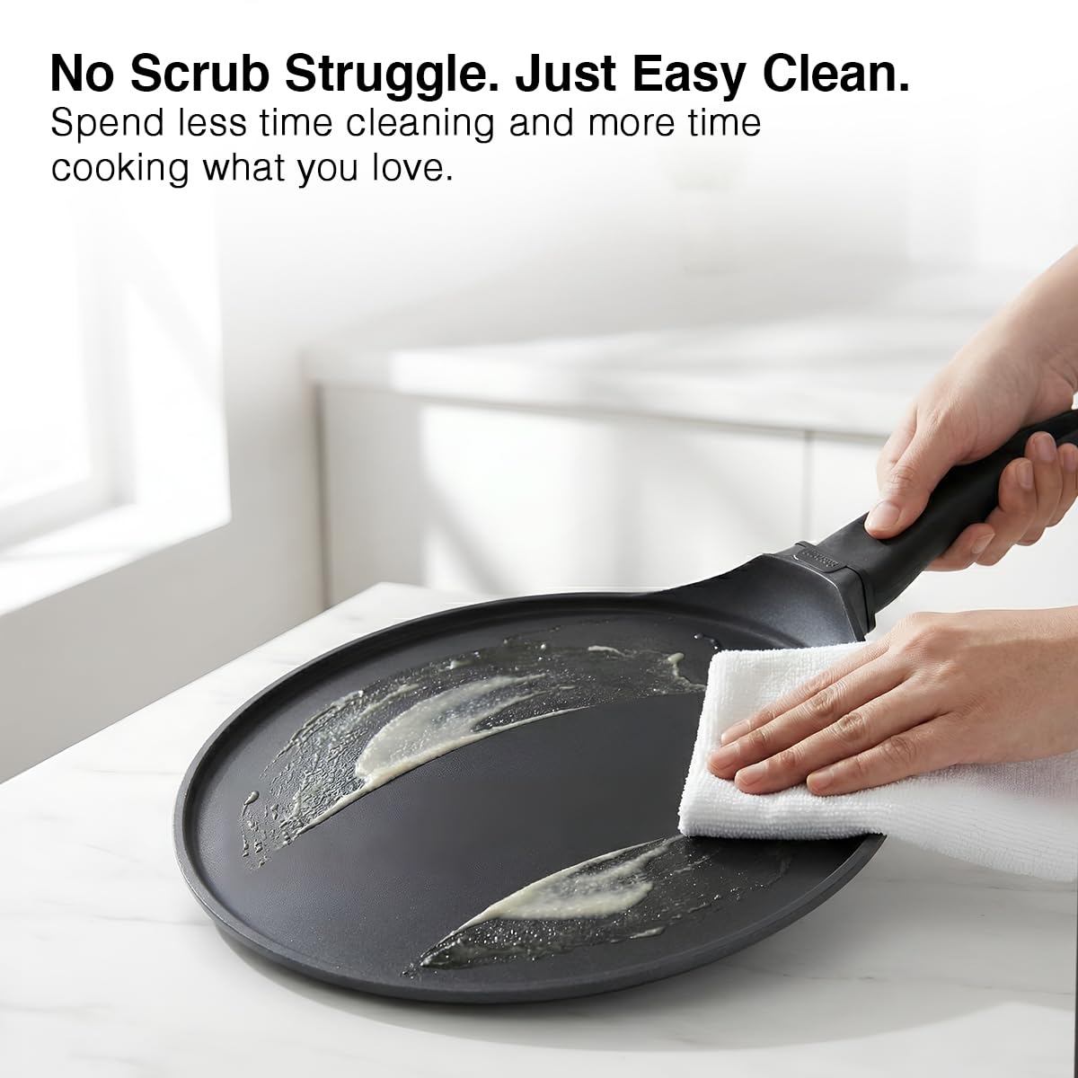 Prestige Omega Die-Cast Plus Aluminium Non-Stick Tawa 27 cm, Black