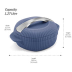 MILTON Oyster 1500 PU Insulated Inner Stainless Steel Casserole, 1275 ml, Royal Blue