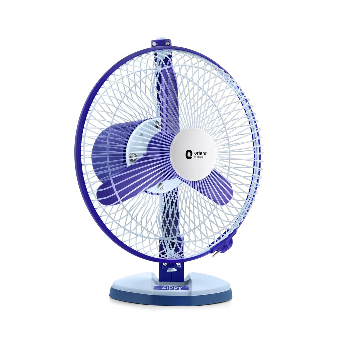 Orient Electric 230 MM Zippy Table cum Wall Fan | 2-in-1 Multi-purpose Fan | 2500 RPM High Speed | Adjustable Rocker for upward, downward movement | 2 year Warranty by Orient | White-Blue colour