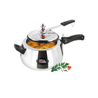 Milton Pro Cook Aluminium Induction Curve Pressure Cooker With Inner Lid, 5 Litre, Silver | Hot Plate Safe | Flame Safe