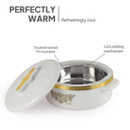 CELLO Exotic 1000 Casserole Hot Pot Case for Daily Use 1000 ml, White |