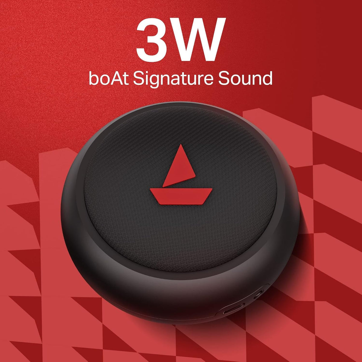 boAt Stone 108, 3W Signature Sound, 12H Battery, TWS Feature, IPX4, Bluetooth Speaker, Wireless Speaker, Portable Speaker (Raging Black)