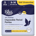 BLISSNATURAL Disposable Period Panties For Girls | (S-M) Pack of 5