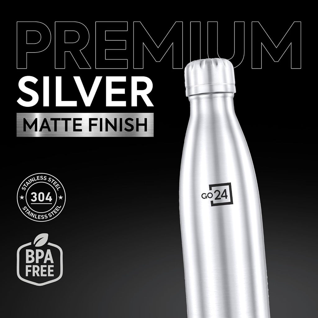 Stainless Steel Water Bottle Electro Silver 500ml