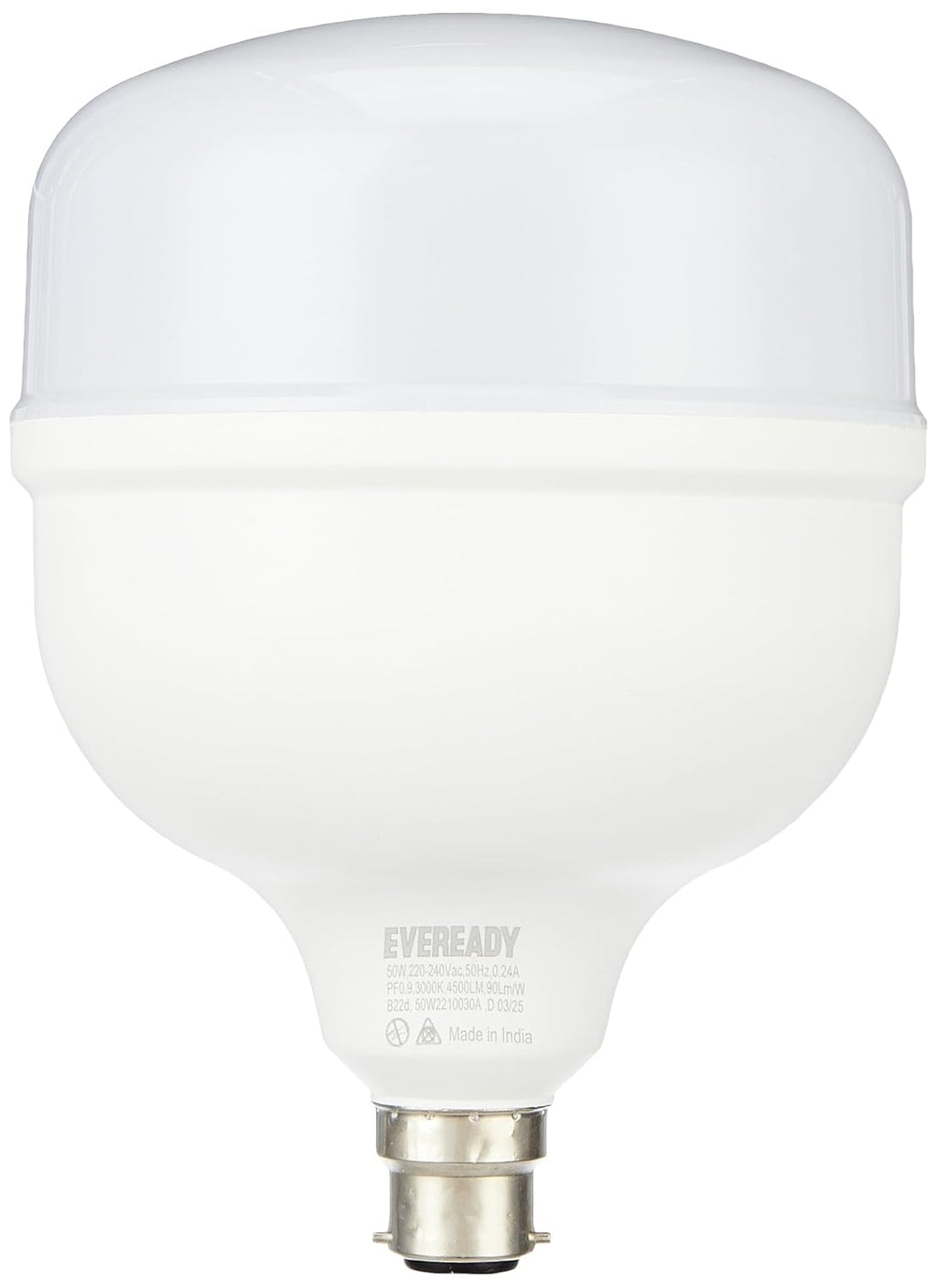 EVEREADY 50W LED Hammer Bulb, High CRI & High Efficiency | Energy Efficient, Mercury-Free, 4KV Surge Protection, 100 Lumens Per Watt, Warm White (3000K)...