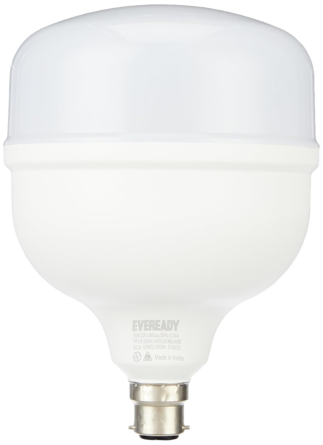 EVEREADY 50W LED Hammer Bulb, High CRI & High Efficiency | Energy Efficient, Mercury-Free, 4KV Surge Protection, 100 Lumens Per Watt, Warm White (3000K)...