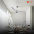 Orient Electric Uniquely Designed I Tome Pro 1200 mm BLDC Ceiling Fan with Remote | BEE 5-Star Rated Energy Efficient Fan | High Air Delivery, 3 Years...