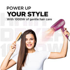 Havells 1000W Foldable Hair Dryer|Blow Dry for Men & Women|2 Temperature Settings| HD1845