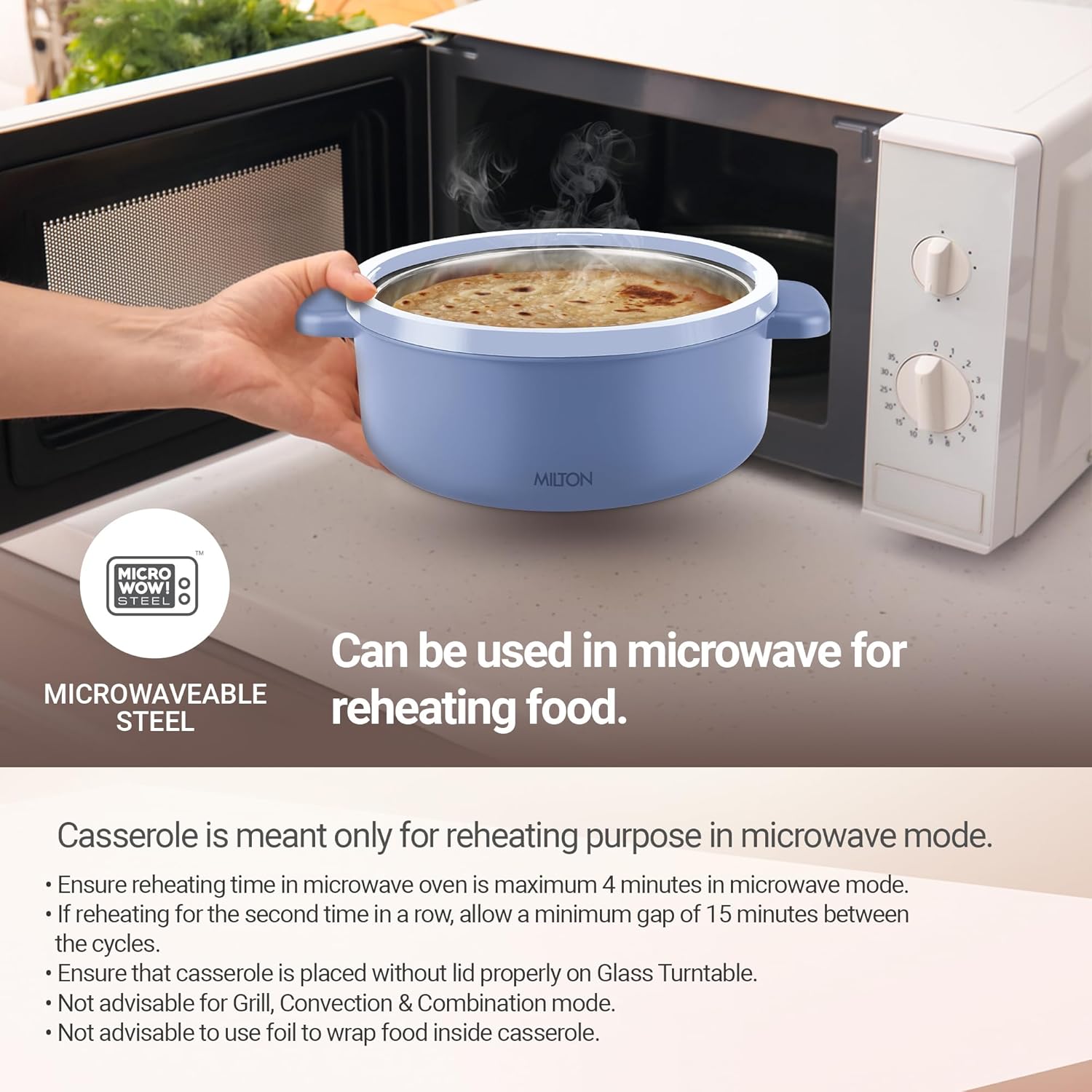 MILTON Micronova Jr. Gift Set Inner Stainless Steel Casserole, Set of 3 (380 ml, 775 ml, 1345 ml)