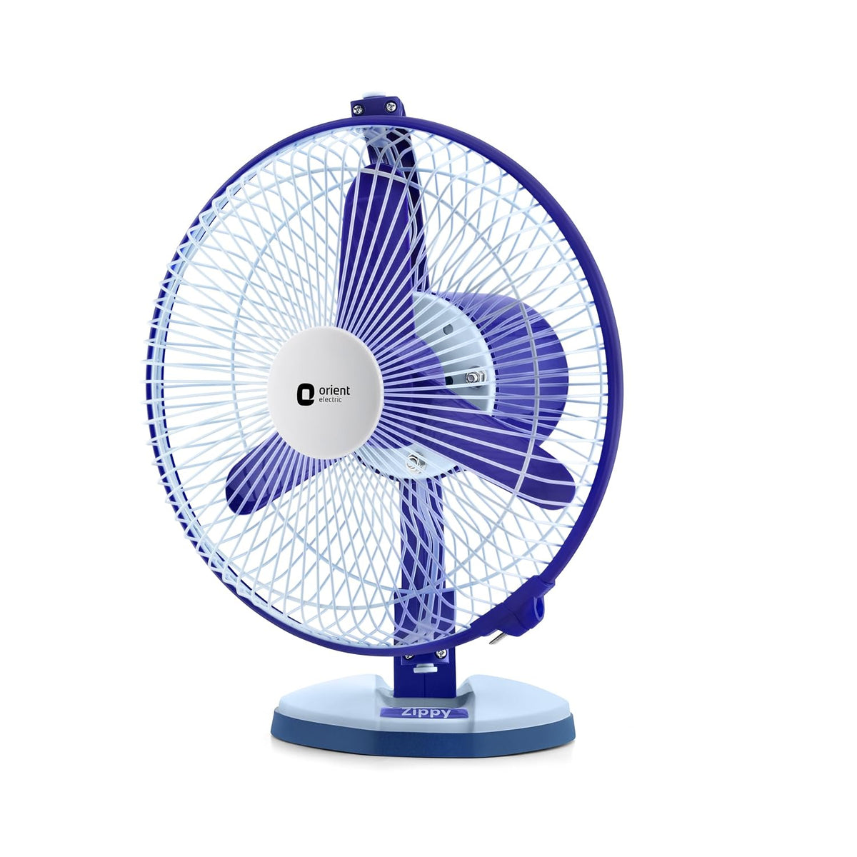 Orient Electric 230 MM Zippy Table cum Wall Fan | 2-in-1 Multi-purpose Fan | 2500 RPM High Speed | Adjustable Rocker for upward, downward movement | 2 year Warranty by Orient | White-Blue colour