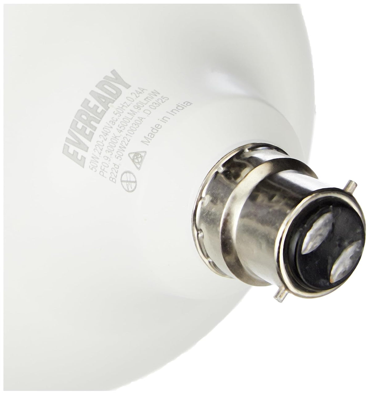 EVEREADY 50W LED Hammer Bulb, High CRI & High Efficiency | Energy Efficient, Mercury-Free, 4KV Surge Protection, 100 Lumens Per Watt, Warm White (3000K)...
