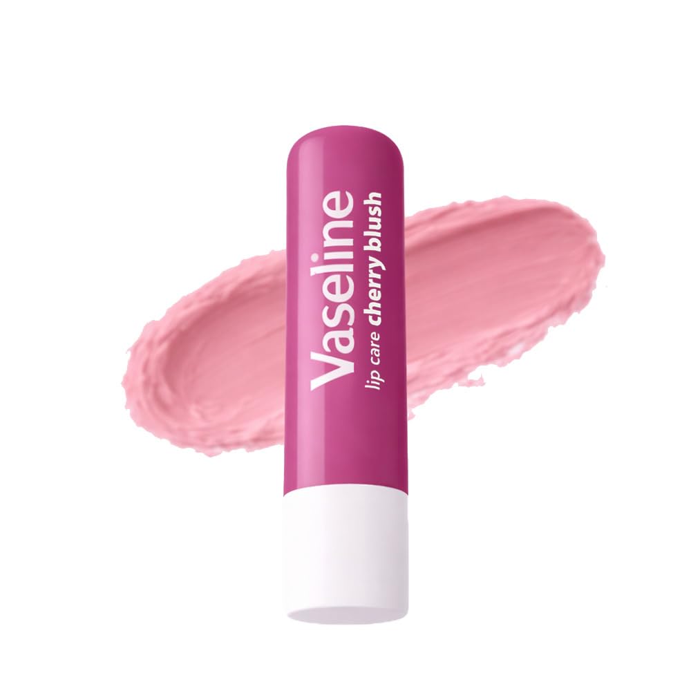 Vaseline Lip Care | Cherry Blush Tinted Lip Balm Stick | up to 48Hr moisturization | with petroleum jelly & Vitamin E | made in South Korea | 4.8g