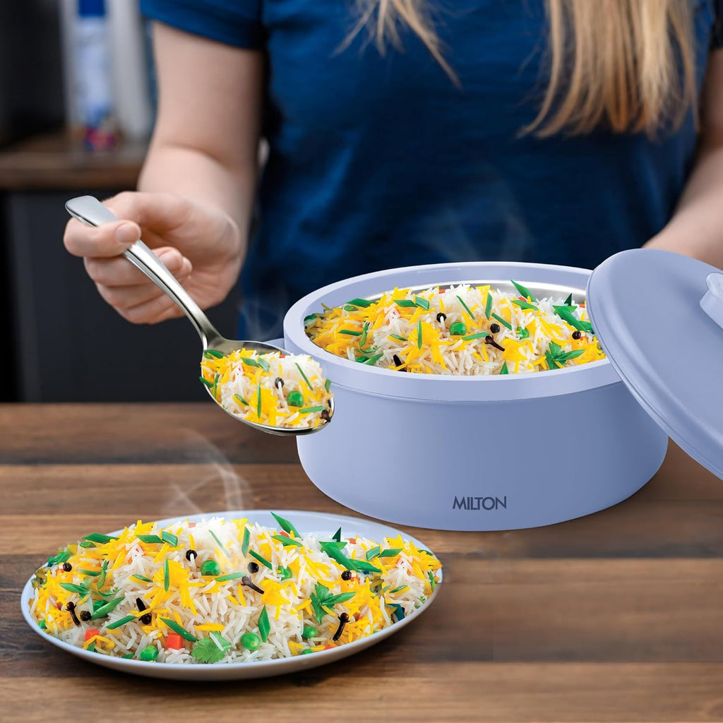 MILTON Micronova Jr. Gift Set Inner Stainless Steel Casserole, Set of 3 (380 ml, 775 ml, 1345 ml)