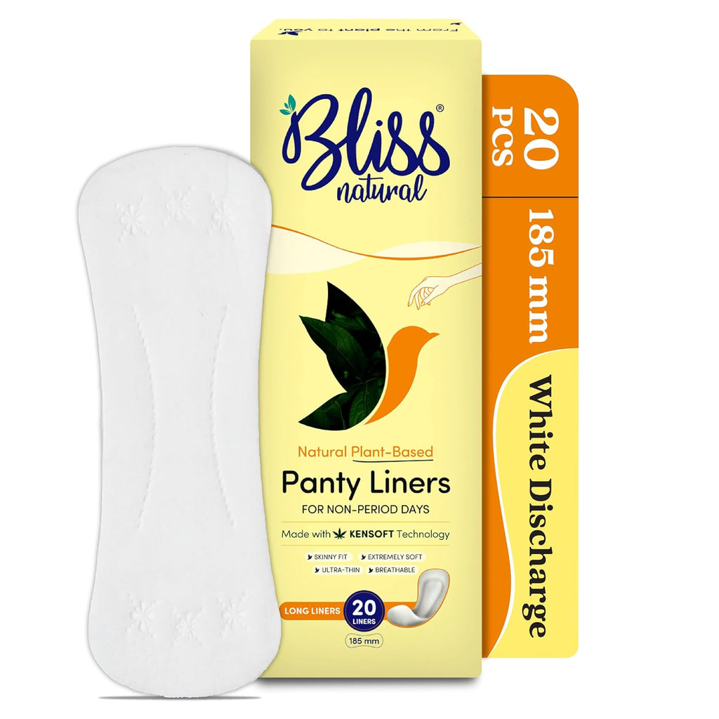 BLISSNATURAL Panty Liners for Women 185mm Daily Use (Pack of 20) |