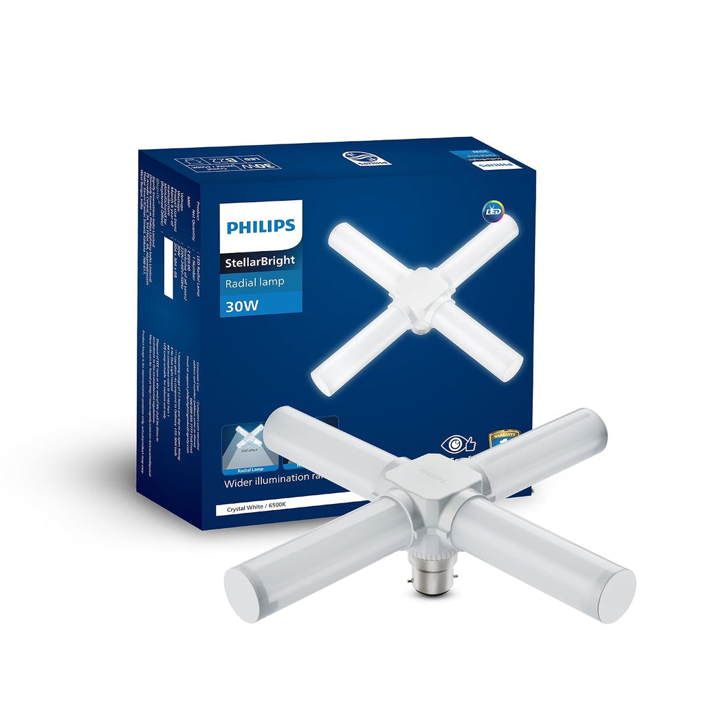 PHILIPS 30-Watts B22 LED White Radial Bulb, Crystal white (Pack of 1)