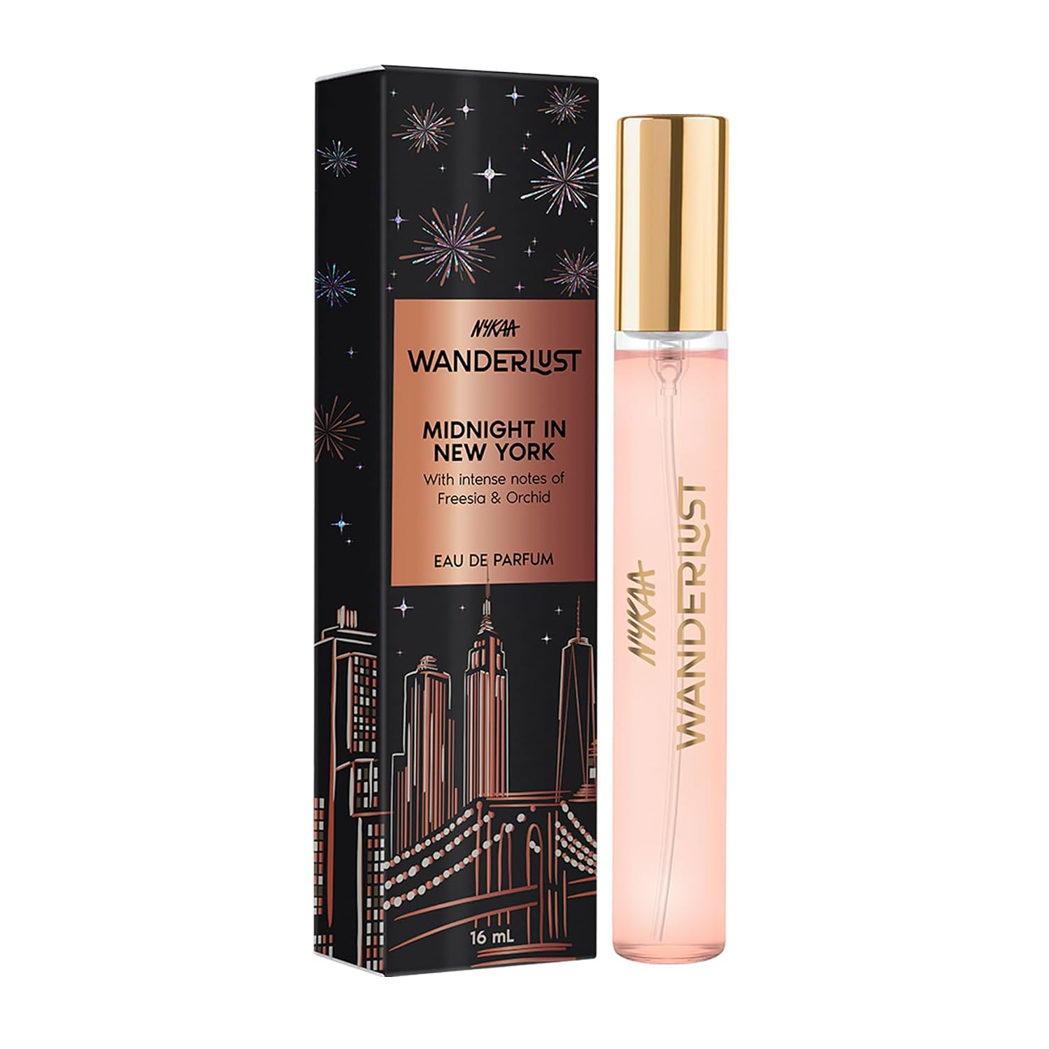 Nykaa Wanderlust Midnight in New York Eau De Parfum I Travel size, mini Perfume for Women – 16 ml I Orchid & Musk Perfume | Long–Lasting,...