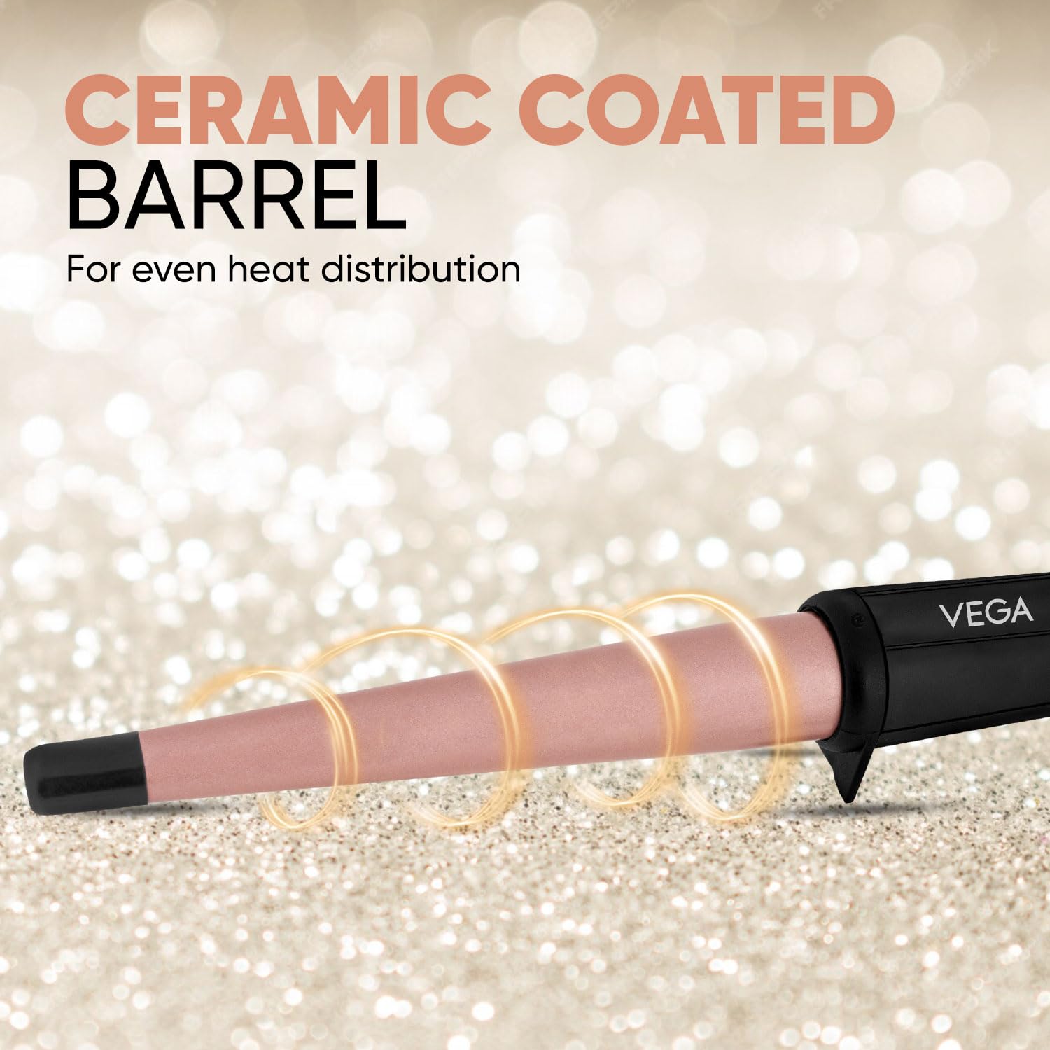 VEGA I-Curl Hair Curler For Women With Ceramic Coated 0.5 Inch-1 Inch Barrel